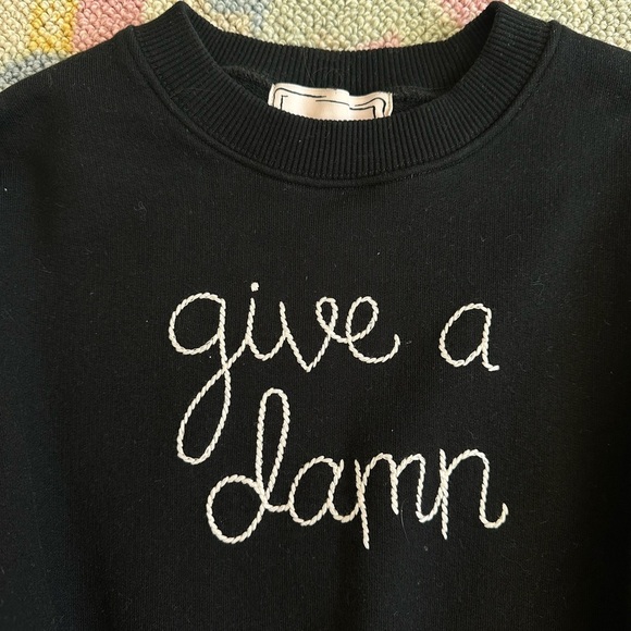 lingua franca give a damn sweatshirt - Picture 2 of 4